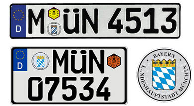 Munich License Plates
