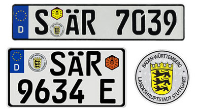 Stuttgart License Plates