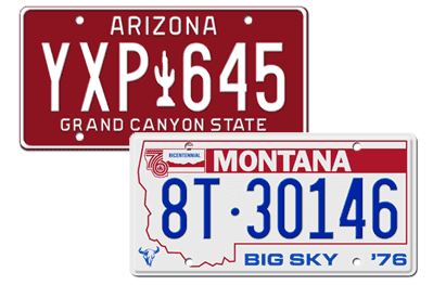 USA / State Custom License Plates