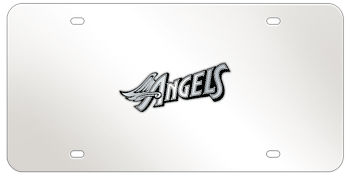 ANAHEIM ANGELS MLB (MAJOR LEAGUE BASEBALL) CHROME EMBLEM 3D MIRROR LICENSE PLATE