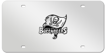 TAMPA BAY BUCCANEERS NFL (NATIONAL FOOTBALL LEAGUE) CHROME EMBLEM 3D MIRROR LICENSE PLATE