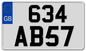 GREAT BRITIAN EURO (EEC) SQUARE FRONT LICENSE PLATE - 