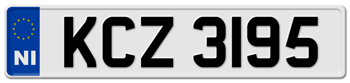 NORTHERN IRELAND EURO (EEC) FRONT LICENSE PLATE ISSUED AFTER SEPTEMBER 2001 TO PRESENT FOR YOUR AUSTIN, BENTLEY, JAGUAR, LAND ROVER, MINI, MG OR ROLLS ROYCE -