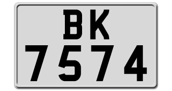HONK KONG FRONT SQUARE LICENSE PLATE FOR YOUR TRUCK/LORRY -