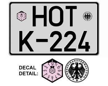 GERMAN TRUCK LICENSE PLATE ISSUED BETWEEN JULY 1989 TO DECEMBER 1993 -