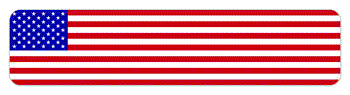 UNITED STATES EUROPEAN SIZE FLAG LICENSE PLATE