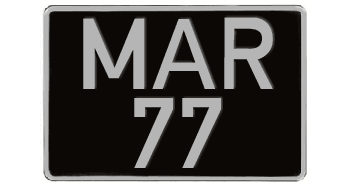 BRITAIN/UK SQUARE LICENSE PLATE ISSUED BETWEEN 1903 - 1972 FOR YOUR AUTO, TRUCK/LORRY -