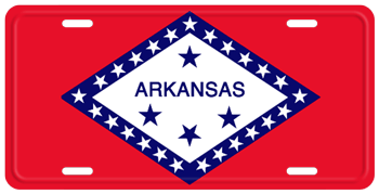 ARKANSAS STATE FLAG LICENSE PLATE