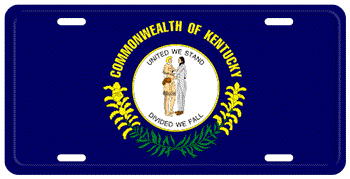 KENTUCKY STATE FLAG LICENSE PLATE