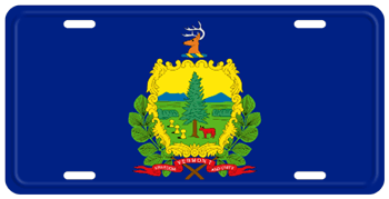 VERMONT STATE FLAG LICENSE PLATE
