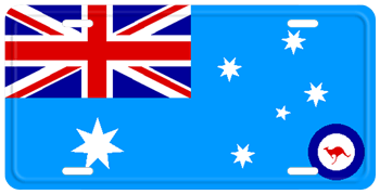 AUSTRALIA (ROYAL AUSTRALIAN AIR FORCE FLAG) LICENSE PLATE