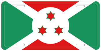BURUNDI FLAG LICENSE PLATE
