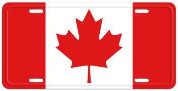 CANADA FLAG LICENSE PLATE
