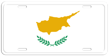 CYPRUS FLAG LICENSE PLATE