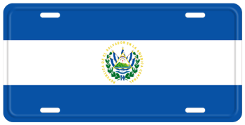 EL SALVADOR FLAG LICENSE PLATE