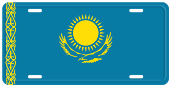 KAZAKHSTAN FLAG LICENSE PLATE