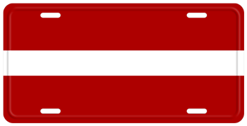 LATVIA FLAG LICENSE PLATE