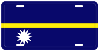 NAURU FLAG LICENSE PLATE