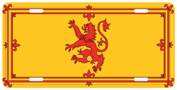 SCOTLAND LION FLAG LICENSE PLATE