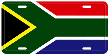 SOUTH AFRICA FLAG LICENSE PLATE