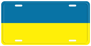 UKRAINE FLAG LICENSE PLATE