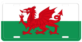 WALES FLAG LICENSE PLATE