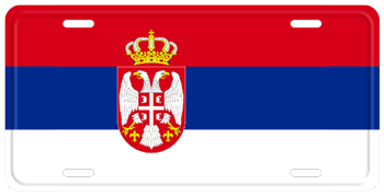 YUGOSLAVIA FLAG LICENSE PLATE