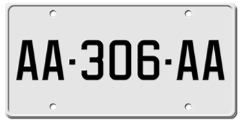 FRANCE LICENSE PLATE TO FIT USA CARS--