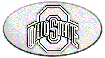 OHIO STATE NCAA (NATIONAL COLLEGIATE ATHLETIC ASSOCIATION) EMBLEM 3D OVAL TRAILER HITCH COVER
