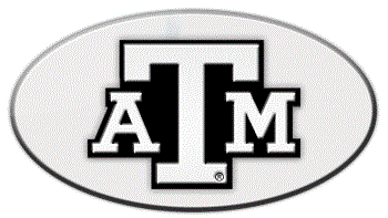 TEXAS A & M NCAA (NATIONAL COLLEGIATE ATHLETIC ASSOCIATION) EMBLEM 3D OVAL TRAILER HITCH COVER