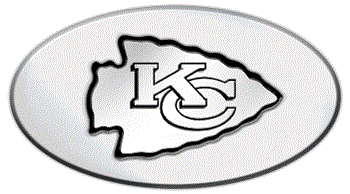KANSAS CITY CHIEFS NFL (NATIONAL FOOTBALL LEAGUE) EMBLEM 3D OVAL TRAILER HITCH COVER
