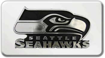 SEATTLE SEAHAWKS NFL (NATIONAL FOOTBALL LEAGUE) EMBLEM 3D RECTANGLE TRAILER HITCH COVER