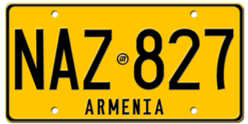 COLOMBIA (ARMENIA) LICENSE PLATE -