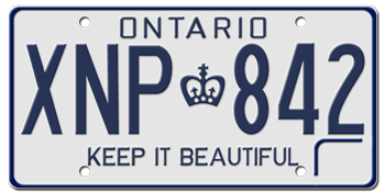 1974 ONTARIO LICENSE PLATE - 