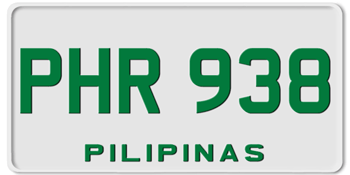 PHILIPPINES LICENSE PLATE--