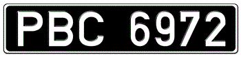 TRINIDAD AND TOBAGO OBLONG LICENSE PLATE - 