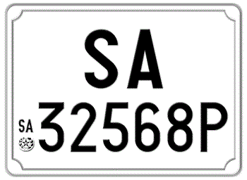 ITALY EURO SQUARE LICENSE PLATE PROVINCE OF SALERNO ISSUED BETWEEN 1977 TO 1994. - 