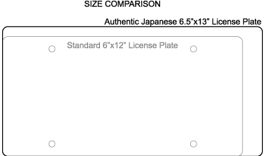 Japanese Size License Plate