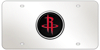 HOUSTON ROCKETS NBA (NATIONAL BASKETBALL ASSOCIATION) COLOR EMBLEM 3D MIRROR LICENSE PLATE