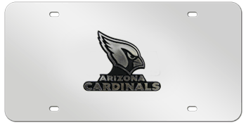 ARIZONA CARDINALS NFL (NATIONAL FOOTBALL LEAGUE) CHROME EMBLEM 3D MIRROR LICENSE PLATE