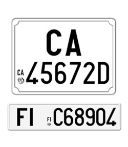 Italy 1977-1994 License Plates