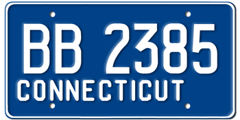 1957 CONNECTICUT STATE LICENSE PLATE-- - This plate also used in years 58, 59, 60, 61, 62, 63, 64, 65, 66, 67, 68, 69, 70, 71, 72, and 73