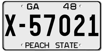1948 GEORGIA STATE LICENSE PLATE--