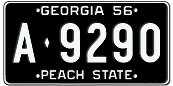 1956 GEORGIA STATE LICENSE PLATE--