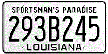1980 LOUISIANA STATE LICENSE PLATE-- - This plate also used in years 81, 82, and 83