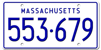 1967 MASSACHUSETTS STATE LICENSE PLATE-- - This plate was also used in 68, 69, 70, 71, and 1972