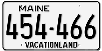 1977 MAINE STATE LICENSE PLATE-- - This plate also used in 1978