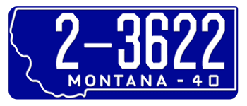 1940 MONTANA STATE LICENSE PLATE - 