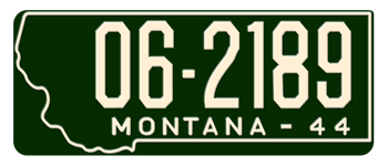 1944 MONTANA STATE LICENSE PLATE - 