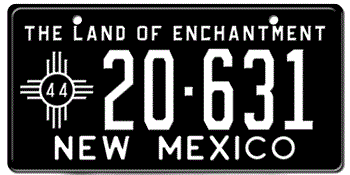 1944 NEW MEXICO STATE LICENSE PLATE--